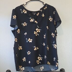 Hilary Radley Floral Navy Women's Top